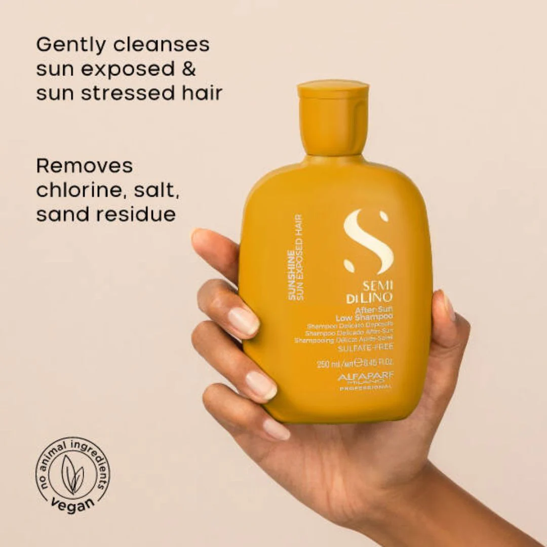 Alfaparf Milano Semi Di Lino Sunshine After-Sun Low Shampoo 250ml - Image 2