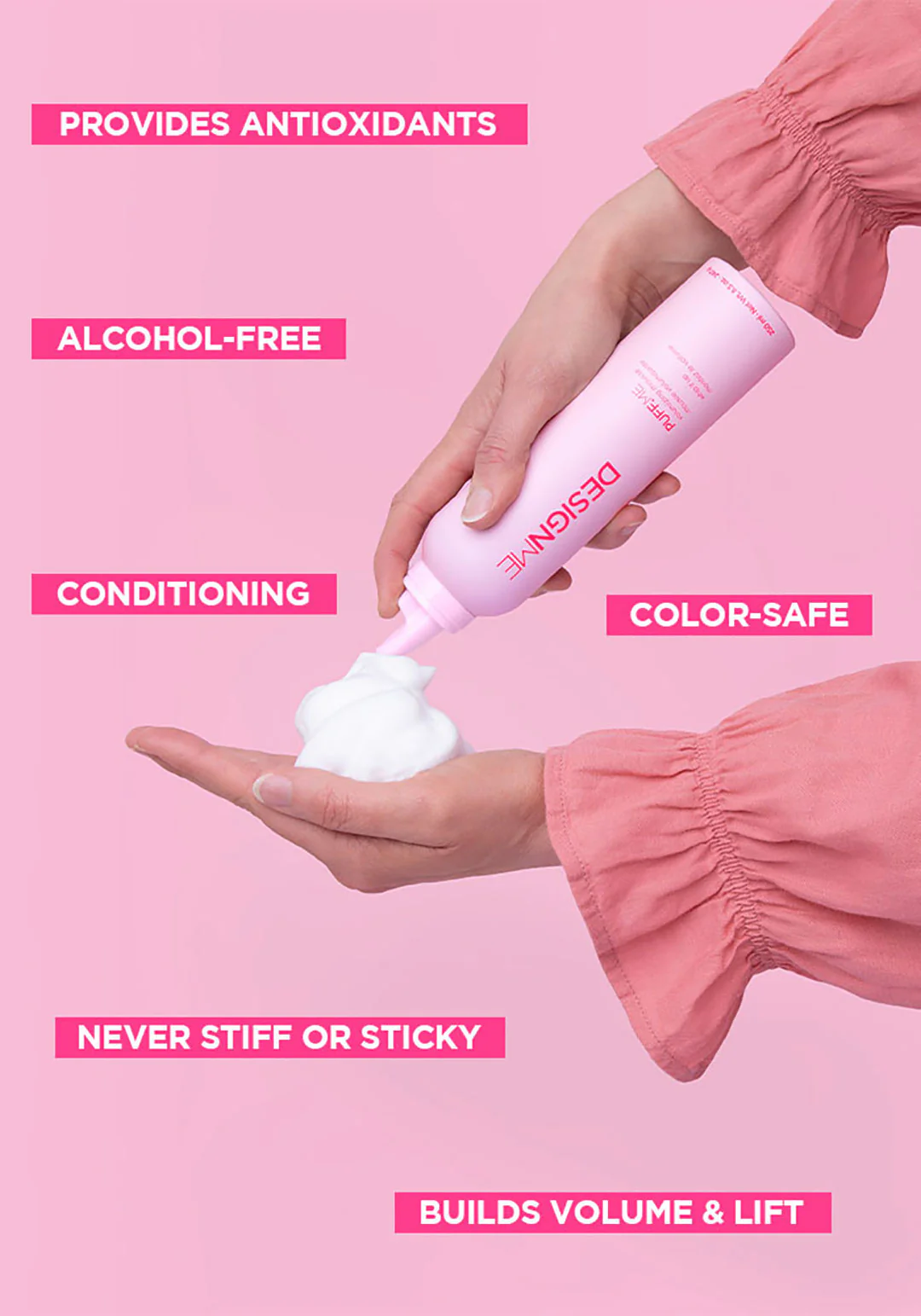 DesignMe Puff.Me Volumizing Mousse 250ml - Image 3