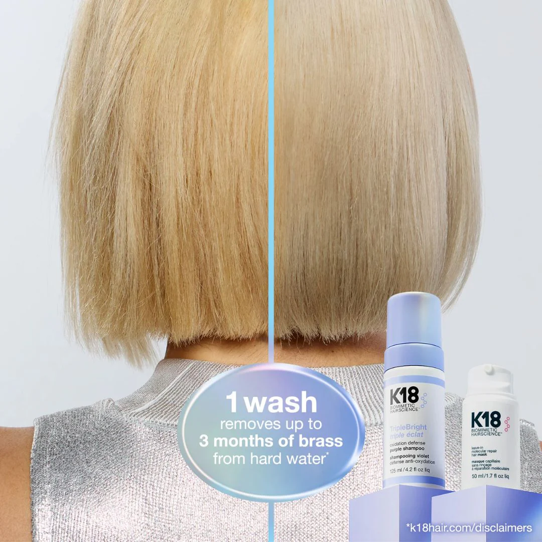 K18 TripleBright Oxidation Defense Purple Shampoo 125ml - Image 4