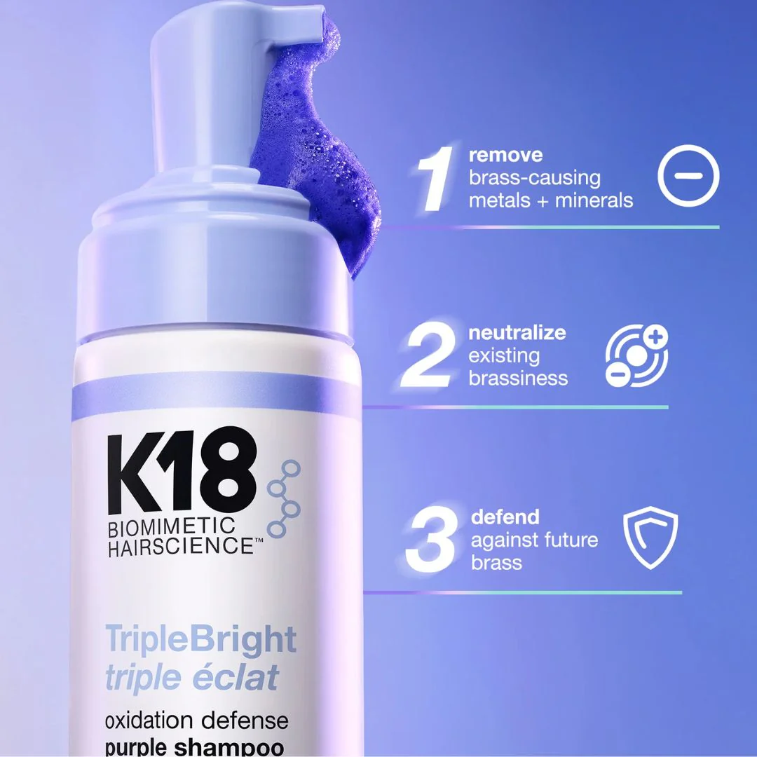 K18 TripleBright Oxidation Defense Purple Shampoo 125ml - Image 6