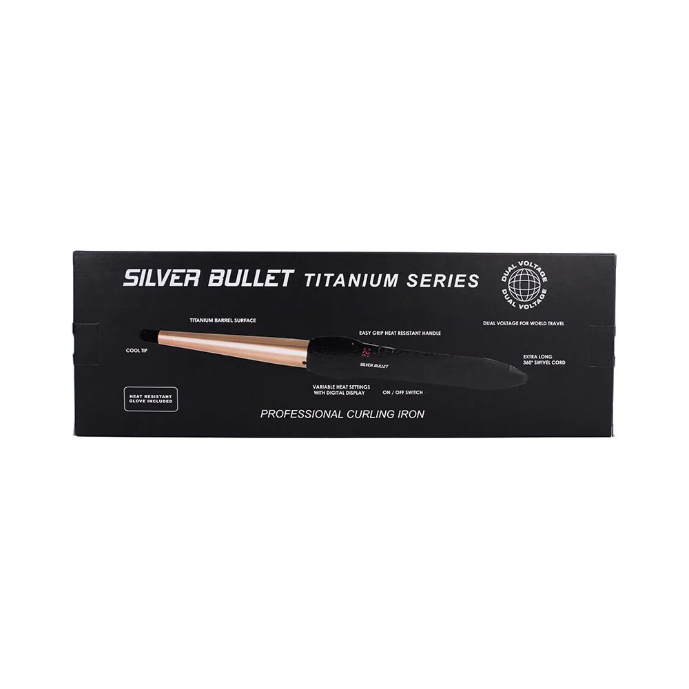 Silver Bullet Fastlane Titanium Conical Curling Iron 13mm-25mm Rose Gold - Image 2