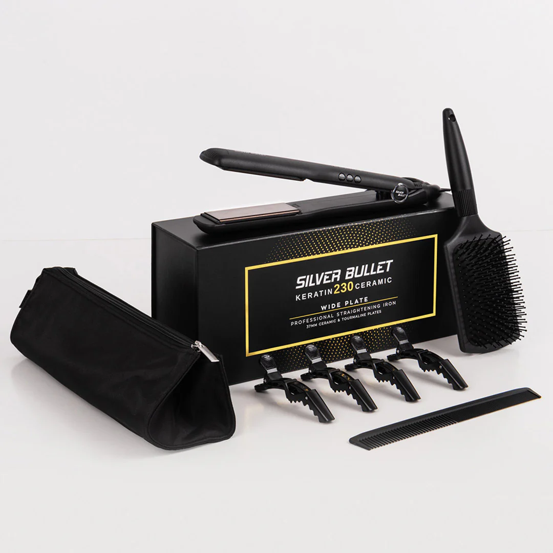 Silver Bullet Keratin 230 Ceramic Tourmaline Wide Plate Straightener 37mm - Image 2
