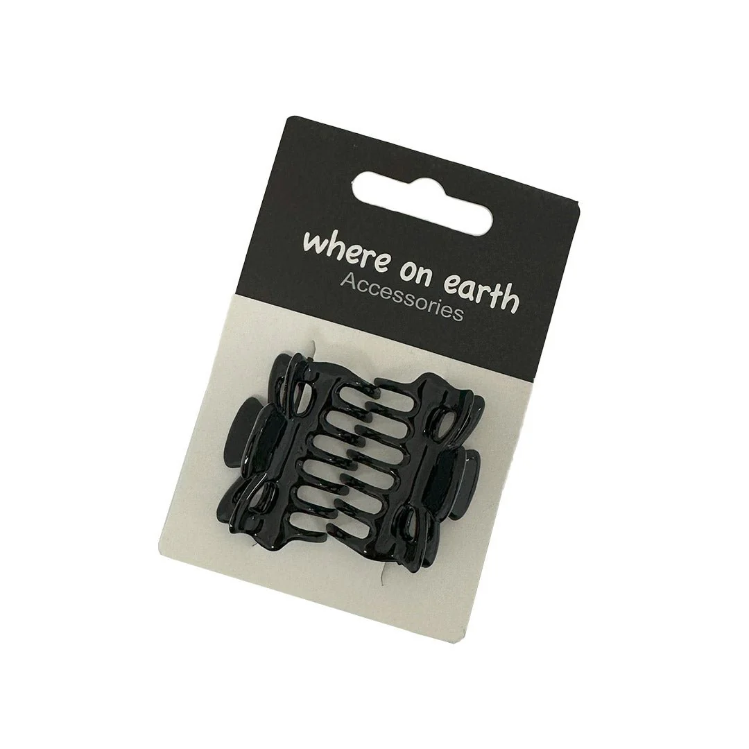 Where on Earth Lady Jayne Claw Clips Black 4cm